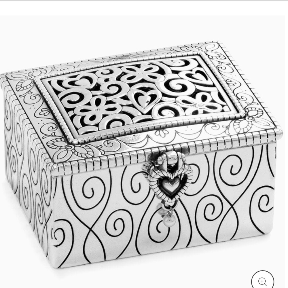 Brighton Silver Heart Motif Box